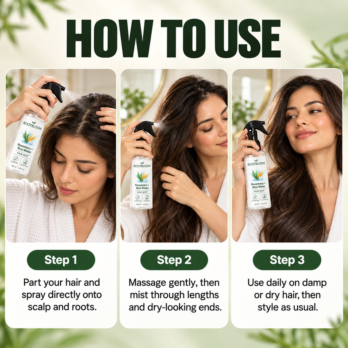 Rosemary & Rice Water Hair Mist
